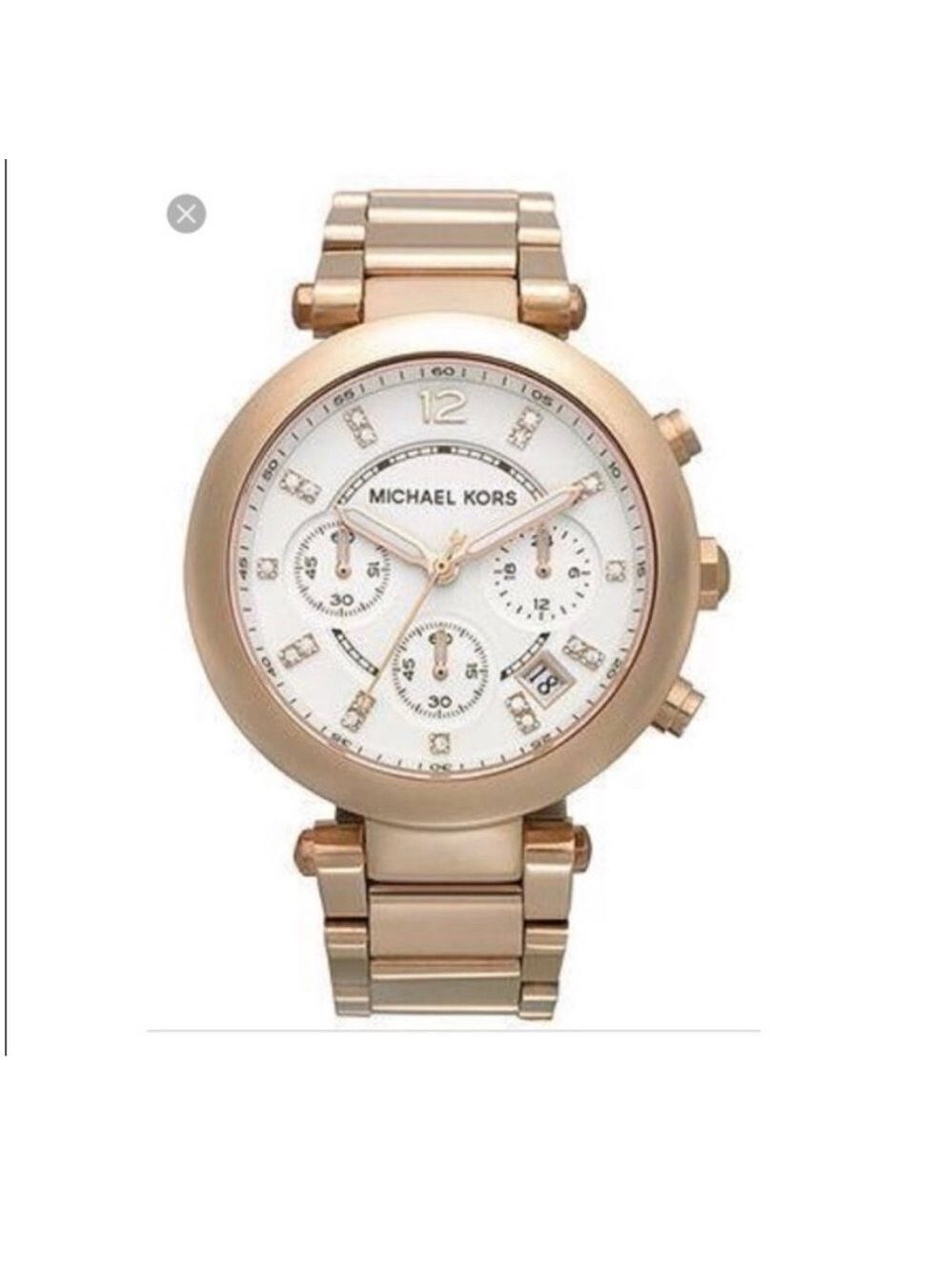 MICHAEL KORS stainless steel gold tone watch MK5806 quartz chunky timepiece